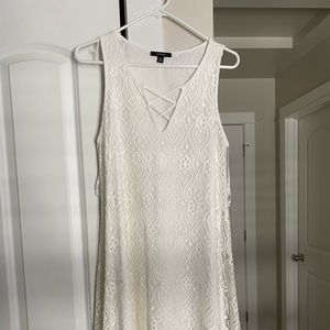 White lace swing dress